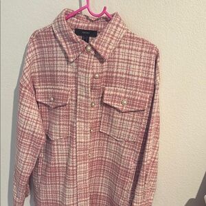 Forever 21 Pink and White Checkered Shirt